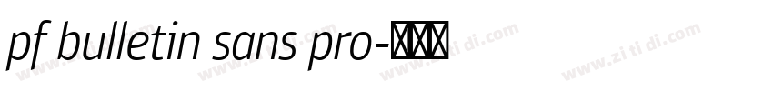 pf bulletin sans pro字体转换